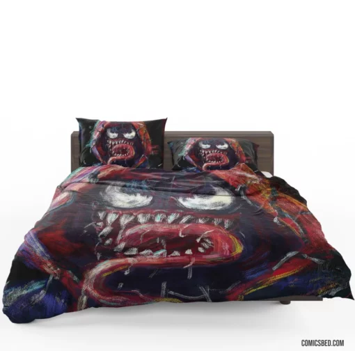 Venom Marvel Symbiotic Menace Miles Morales Comic Bedding Set