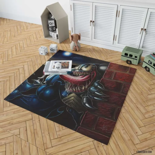 Venom Marvel Symbiotic Villain Comic Rug 1