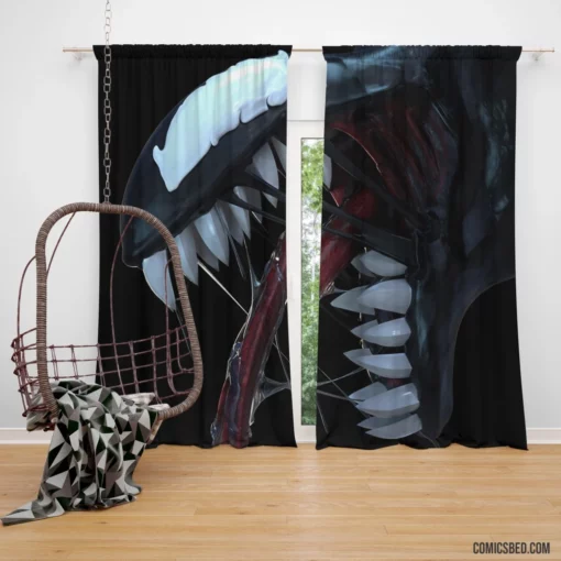 Venom Marvel Vicious Symbiote Saga Comic Curtain