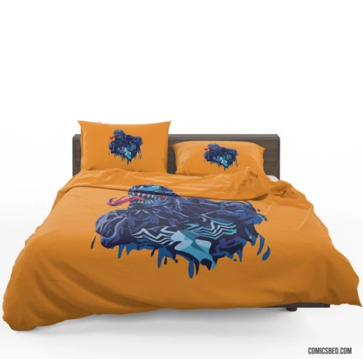 Venom Minimalist Marvel Menace Comic Bedding Set