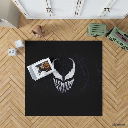 Venom Minimalist Sinister Symbol Comic Rug