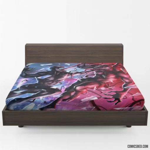 Venom Riot Marvel Symbiote Comic Fitted Sheet