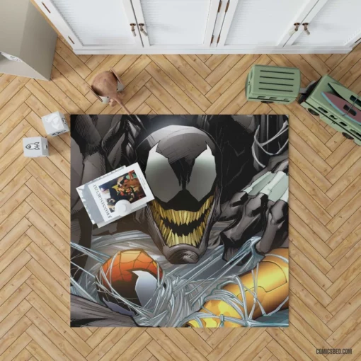 Venom Spider-Man Lethal Encounter Comic Rug