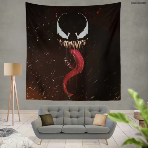 Venom Symbiote Dark Evolution Comic Wall Tapestry