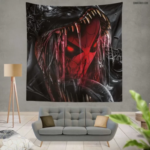 Venom Unleashed Marvel Heroic Conflict Comic Wall Tapestry