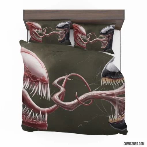 Venom vs Carnage Symbiote Showdown Comic Bedding Set 1