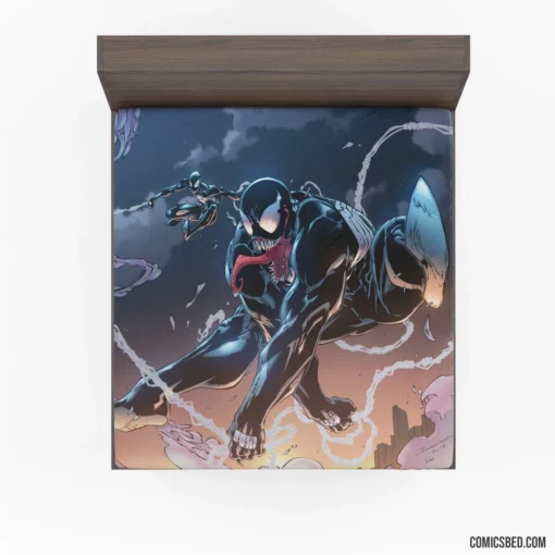 Venom vs. Spider-Man Marvel Conflict Comic Fitted Sheet 1