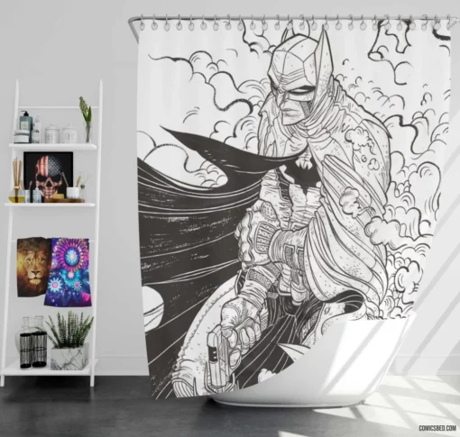 Vigilant Batman DC Guardian of Shadows Comic Shower Curtain