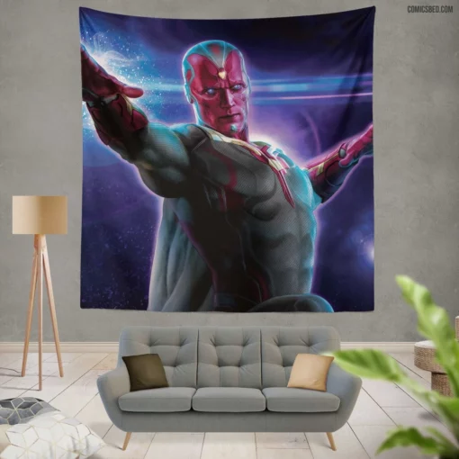 Vision Marvel Android Avenger Comic Wall Tapestry