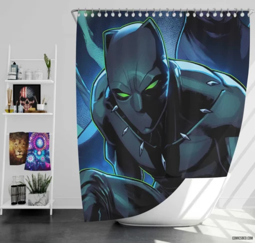 Wakanda Unveiled Black Panther Tale Comic Shower Curtain