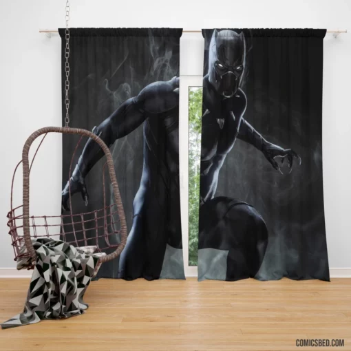 Wakandan King Black Panther Rule Comic Curtain