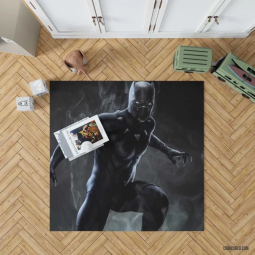 Wakandan King Black Panther Rule Comic Rug