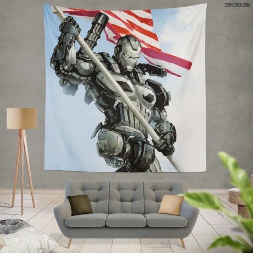 War Machine Marvel Armored Hero Comic Wall Tapestry