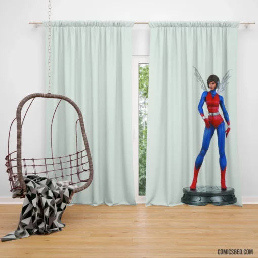 Wasp Marvel Aerial Avenger Comic Curtain