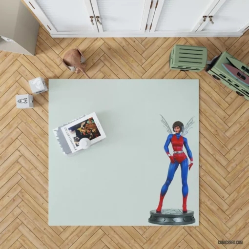 Wasp Marvel Aerial Avenger Comic Rug