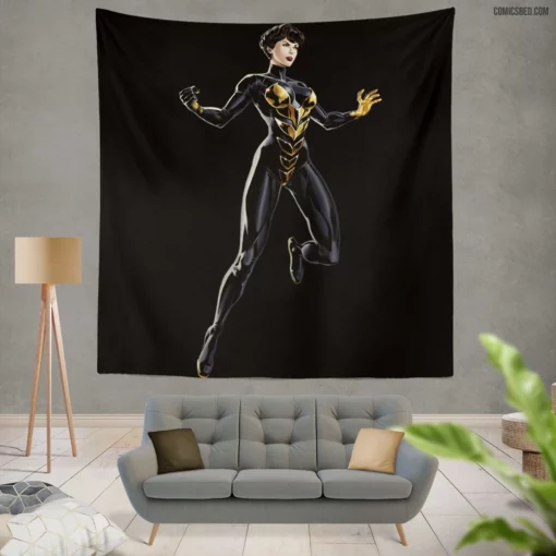 Wasp Marvel Avenging Insect Comic Wall Tapestry