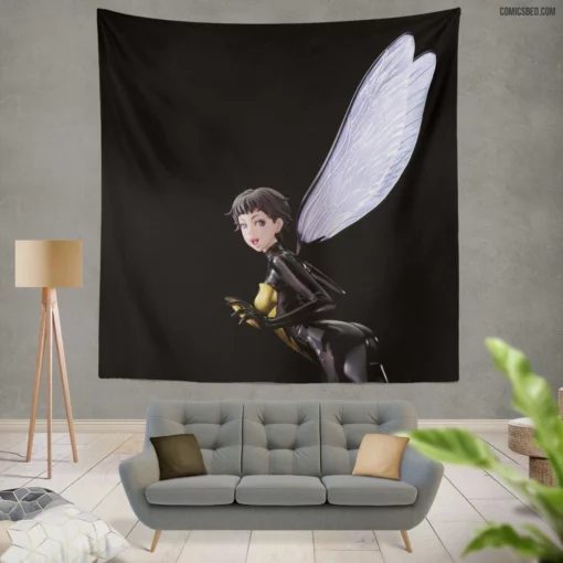 Wasp Marvel Tiny Hero Comic Wall Tapestry