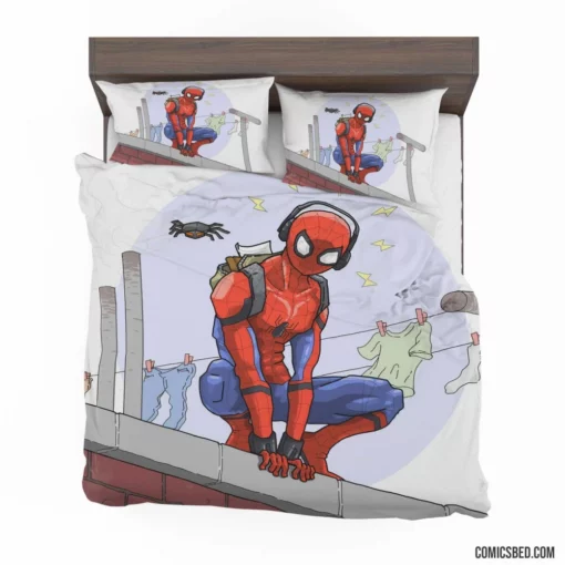 Web-Slinger Chronicles Marvel Heroic Tale Comic Bedding Set 1