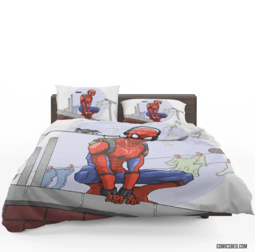 Web-Slinger Chronicles Marvel Heroic Tale Comic Bedding Set