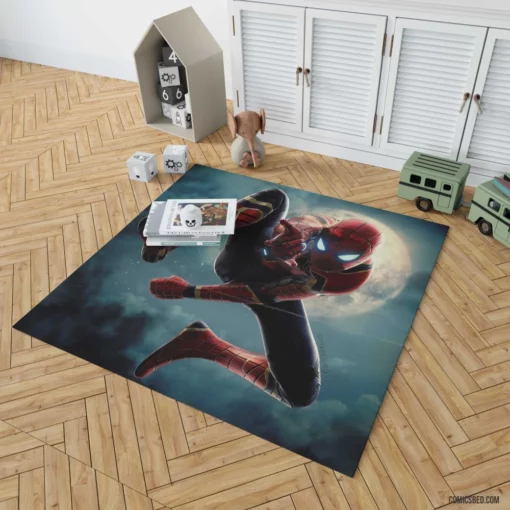 Web-Slinger Dilemma Balancing Act Comic Rug 1