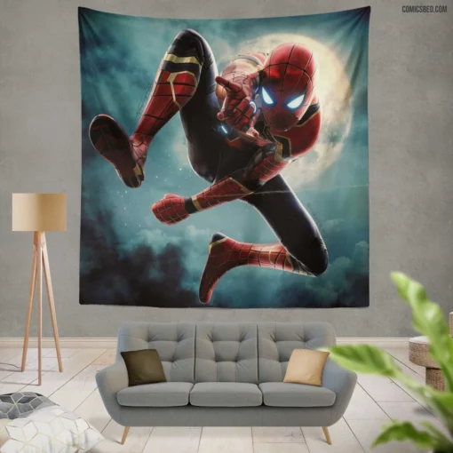 Web-Slinger Dilemma Balancing Act Comic Wall Tapestry