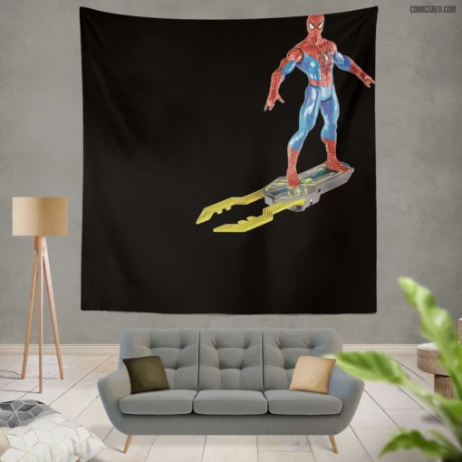 Web-Slinging Adventures Marvel Spider-Man Comic Wall Tapestry