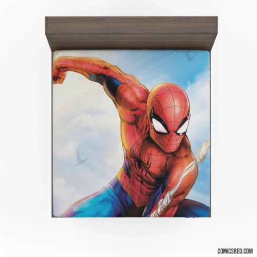 Web-Swinging Marvel Hero Spider-Man Exploits Comic Fitted Sheet 1