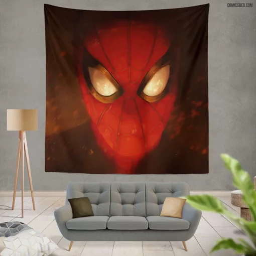 Web-Swinging Marvel Hero Spider-Man Triumph Comic Wall Tapestry