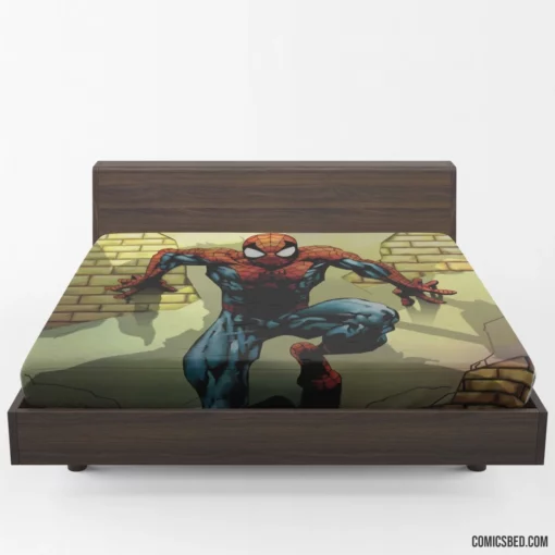 Web-Swinging Vigilance Heroic Pursuits Comic Fitted Sheet