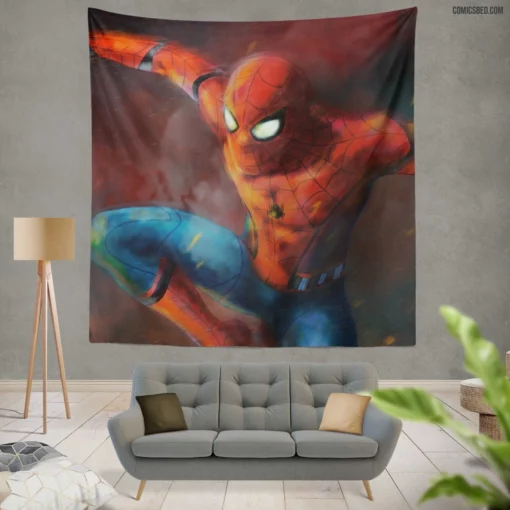 Web of Sacrifice Hero Trial Comic Wall Tapestry