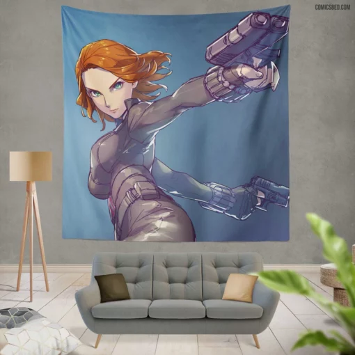 Widow Vendetta Marvel Heroine Comic Wall Tapestry