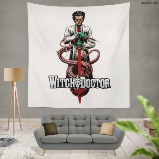 Witch Doctor Supernatural Healer Comic Wall Tapestry