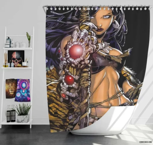 Witchblade Enigma Unveiled Comic Shower Curtain