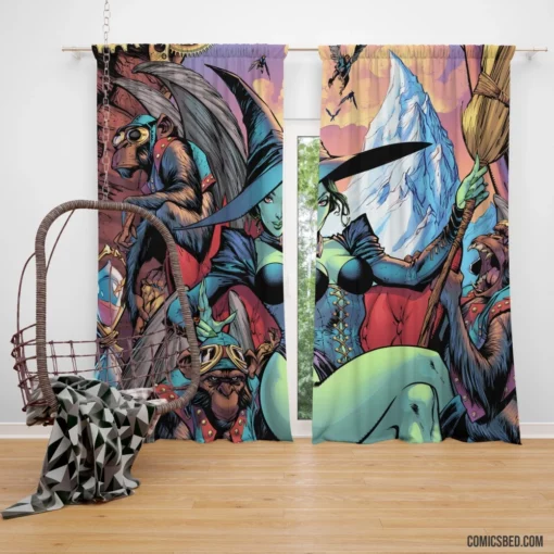 Wizard Of Oz Wicked Witch Comic Curtain