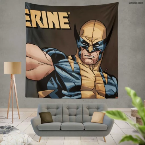 Wolverine Japan Thrilling Pursuit Comic Wall Tapestry