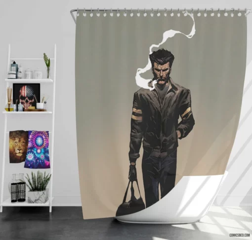 Wolverine Logan Mutant Journey Comic Shower Curtain