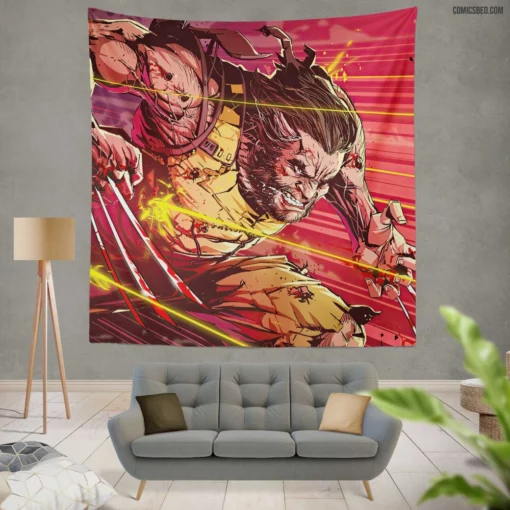 Wolverine Logan X-Men Berserker Comic Wall Tapestry