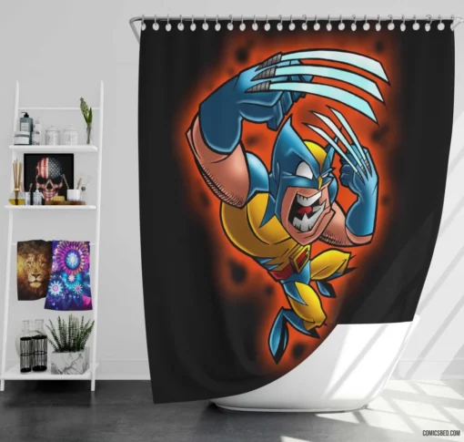 Wolverine Marvel Adamantium-Clad Hero Comic Shower Curtain