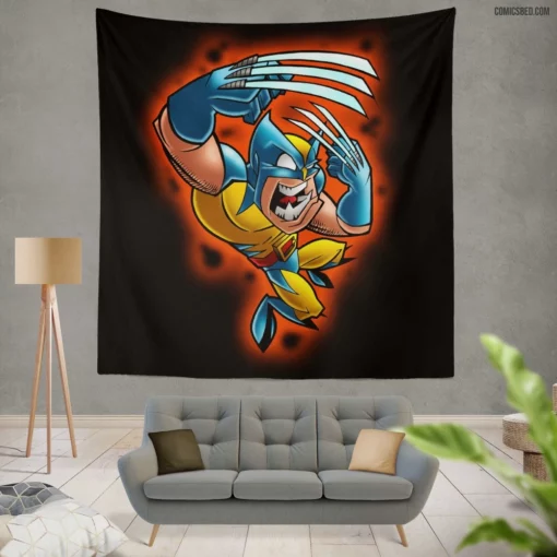 Wolverine Marvel Adamantium-Clad Hero Comic Wall Tapestry