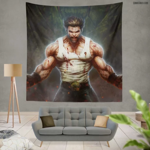 Wolverine Marvel Feral X-Men Avenger Comic Wall Tapestry