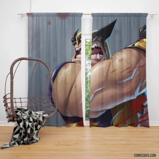 Wolverine Marvel Feral X-Men Chronicles Comic Curtain