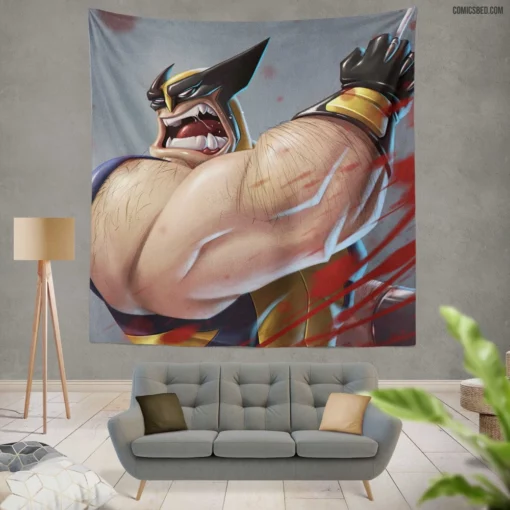 Wolverine Marvel Feral X-Men Chronicles Comic Wall Tapestry