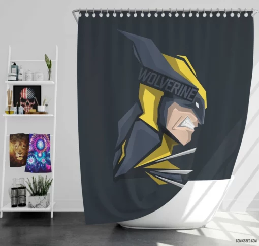 Wolverine Marvel Legendary Mutant Avenger Comic Shower Curtain