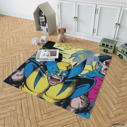 Wolverine Marvel Legendary Mutant Hero Comic Rug 1