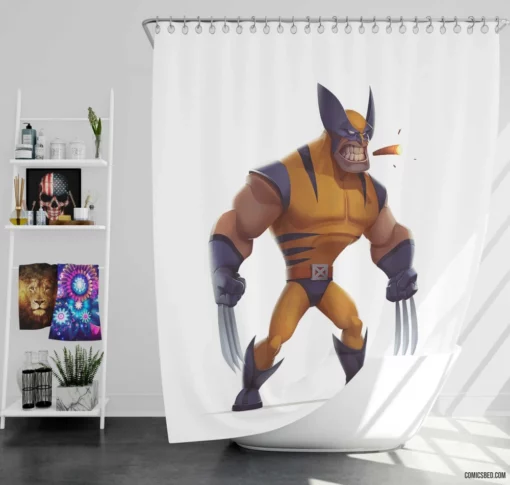 Wolverine Marvel Legendary Mutant Saga Comic Shower Curtain