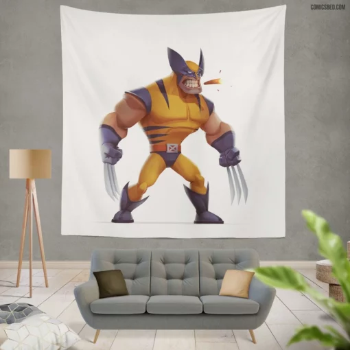 Wolverine Marvel Legendary Mutant Saga Comic Wall Tapestry