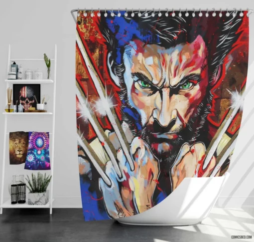 Wolverine Marvel Mutant Adventures Continue Comic Shower Curtain