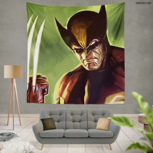 Wolverine Marvel Mutant Power Chronicles Comic Wall Tapestry