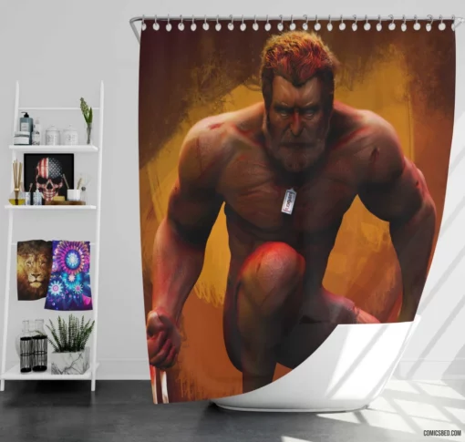 Wolverine Marvel Mutant X-Man Comic Shower Curtain