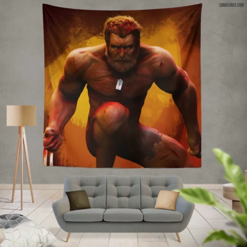 Wolverine Marvel Mutant X-Man Comic Wall Tapestry